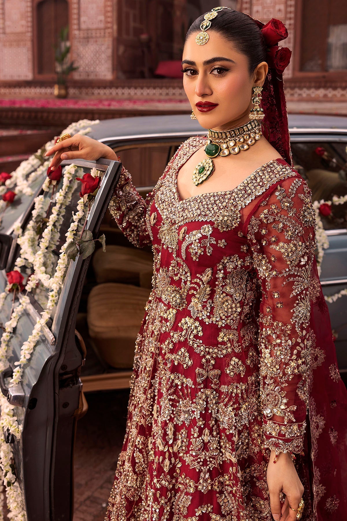 Motifz | Bridal Couture | 0019-SHANARA EMBROIDERED ORGANZA STITCHED - Official Motifz stockist in UK - Sakeena London