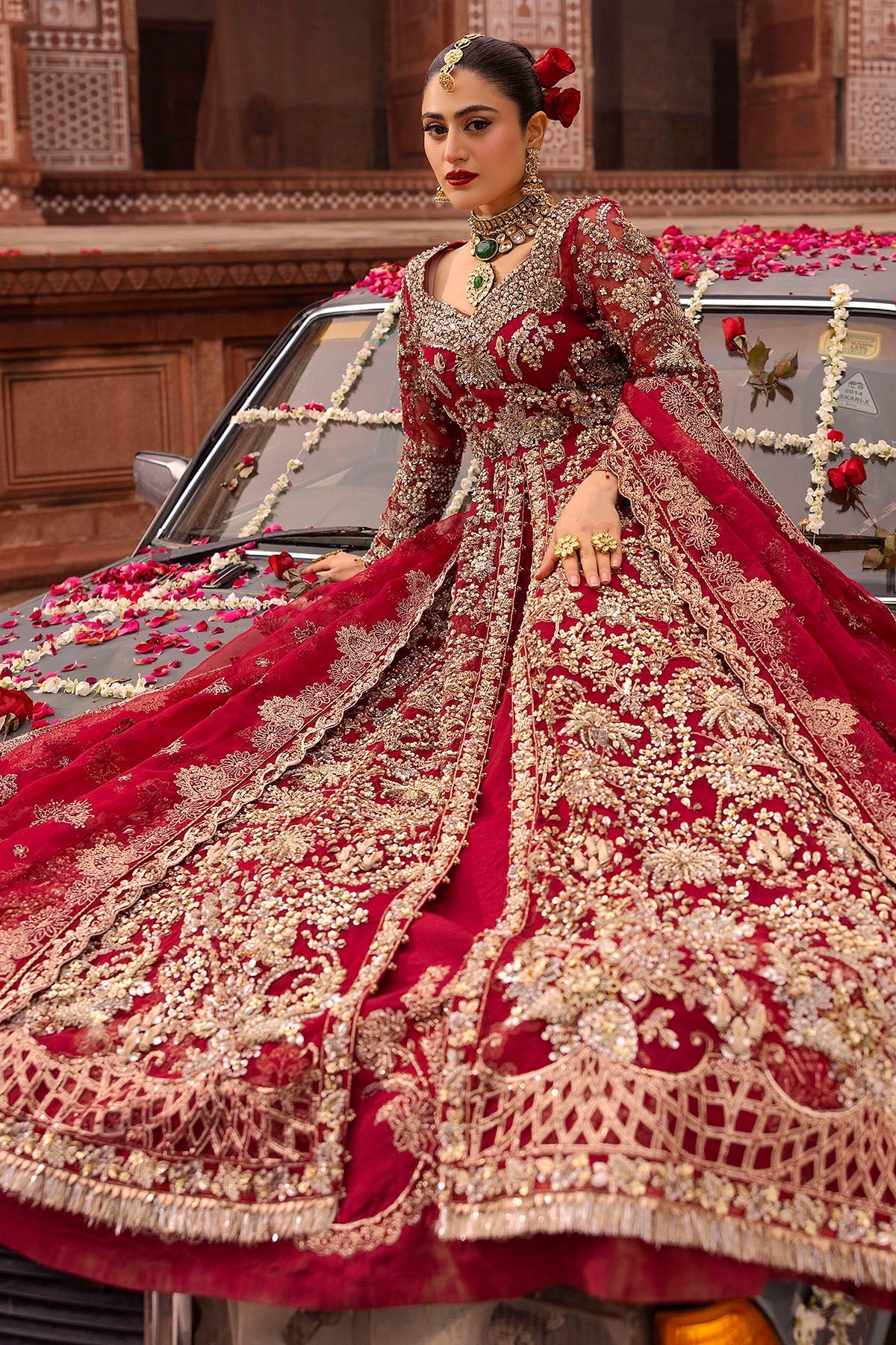 Motifz | Bridal Couture | 0019-SHANARA EMBROIDERED ORGANZA STITCHED - Official Motifz stockist in UK - Sakeena London