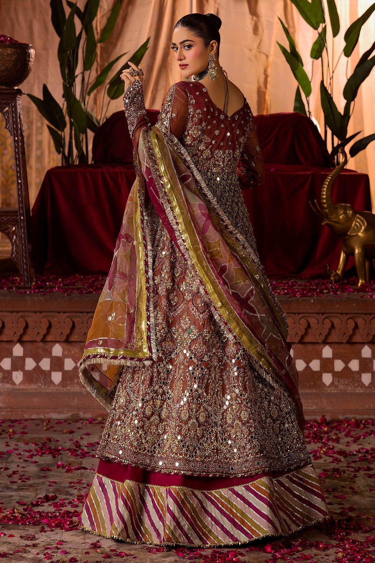Motifz | Bridal Couture | 0020-NAURATAN EMBROIDERED MESSORI STITCHED - Official Motifz stockist in UK - Sakeena London
