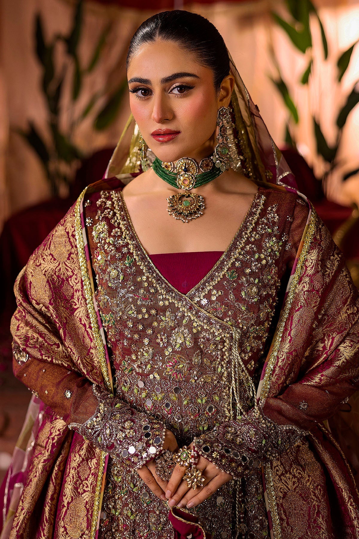 Motifz | Bridal Couture | 0020-NAURATAN EMBROIDERED MESSORI STITCHED - Official Motifz stockist in UK - Sakeena London