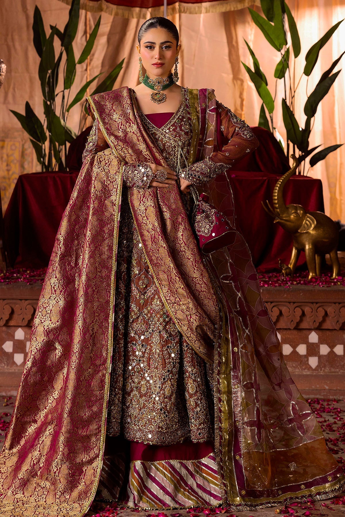 Motifz | Bridal Couture | 0020-NAURATAN EMBROIDERED MESSORI STITCHED - Official Motifz stockist in UK - Sakeena London
