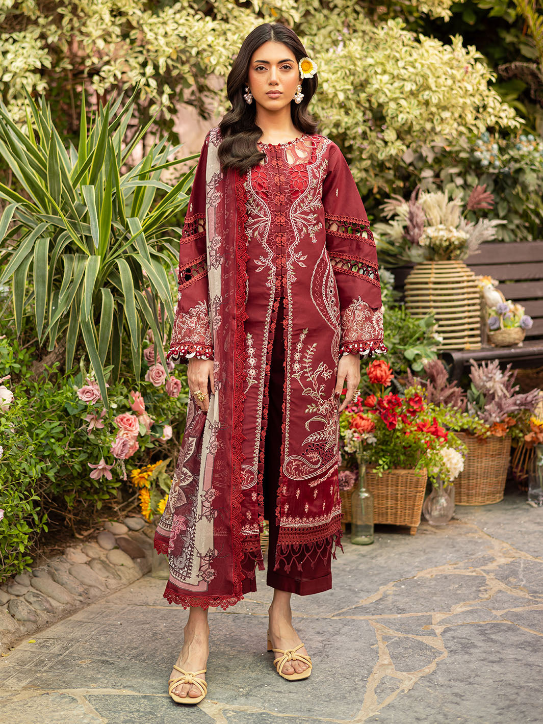 Parishay | Shangrila Luxury Lawn | SHR - 01 - Official Parishay stockist in UK - Sakeena London