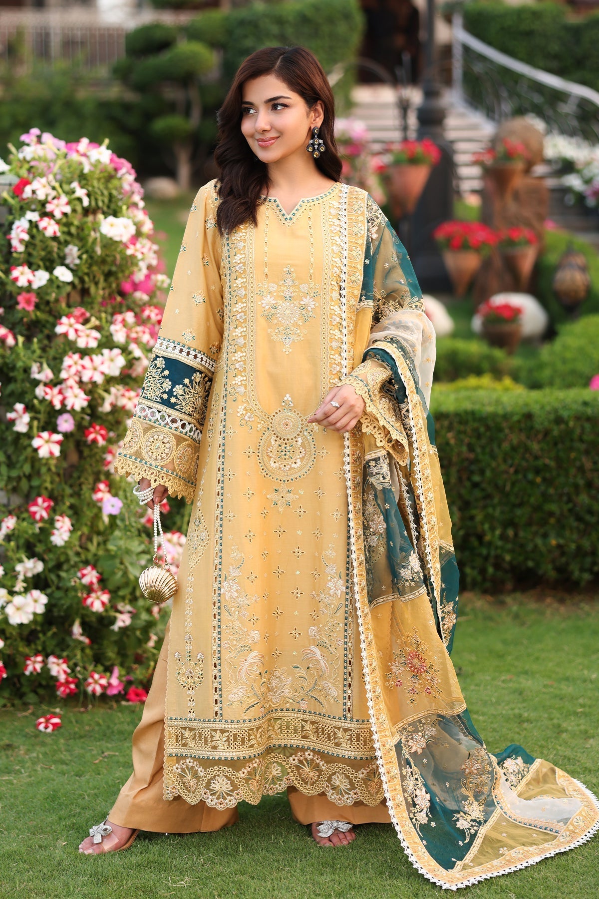 Imrozia Premium | Hayam Luxury Lawn 25 | SL 92 SHAKIRA - Official Imrozia Premium stockist in UK - Sakeena London