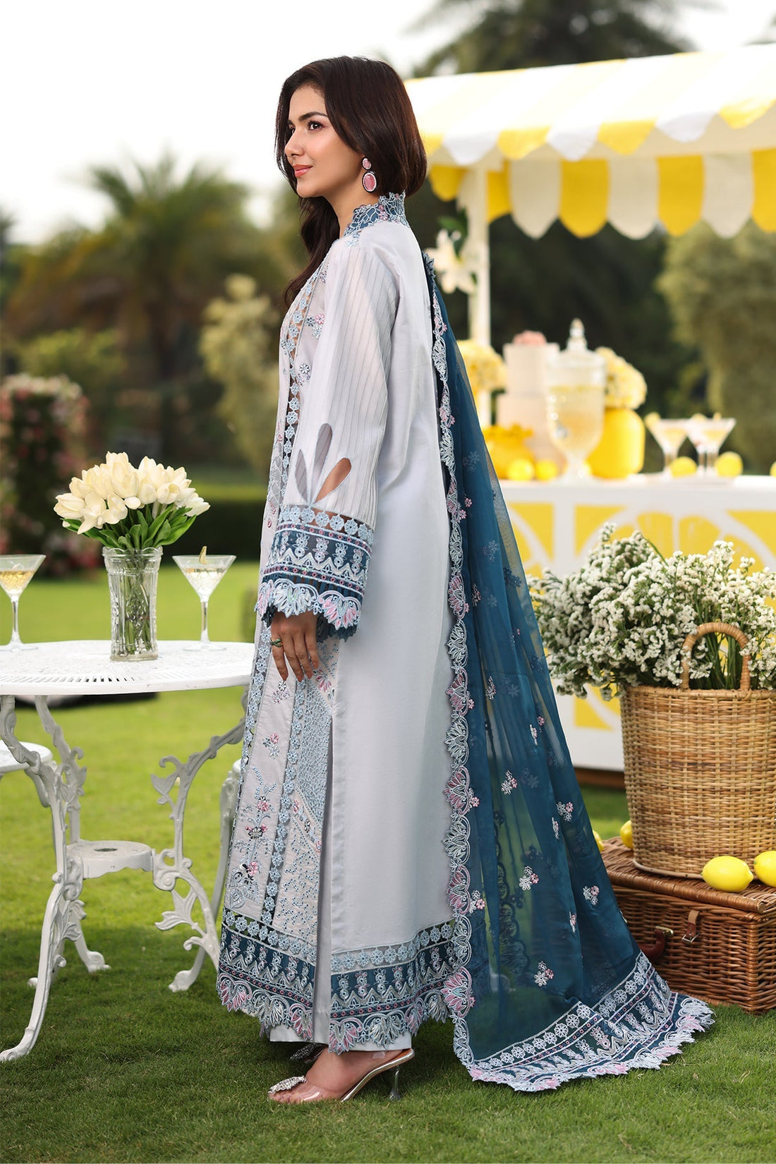 Imrozia Premium | Hayam Luxury Lawn 25 | SL 96 MUNIRA - Official Imrozia Premium stockist in UK - Sakeena London