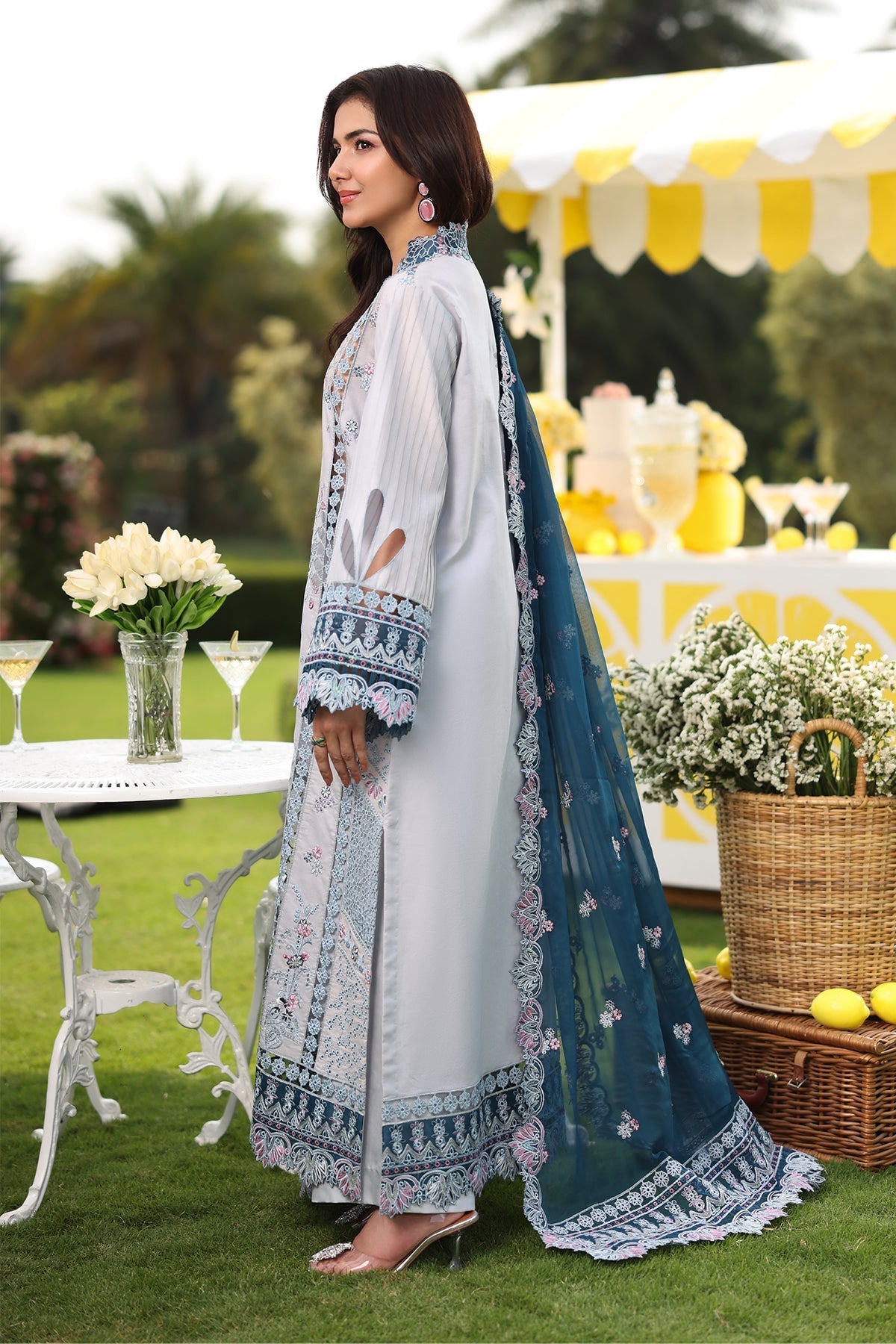 Imrozia Premium | Hayam Luxury Lawn 25 | SL 96 MUNIRA - Official Imrozia Premium stockist in UK - Sakeena London