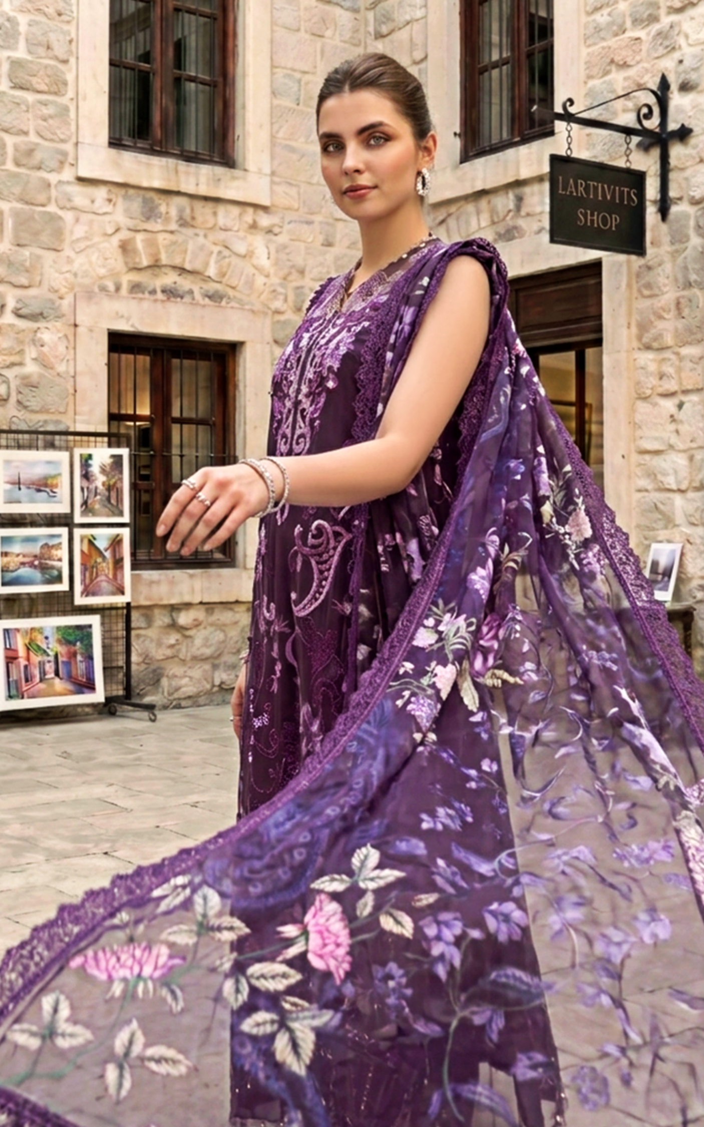 Asifa and Nabeel | Summer Lawn 26 | Plum Royale (SL26-10)