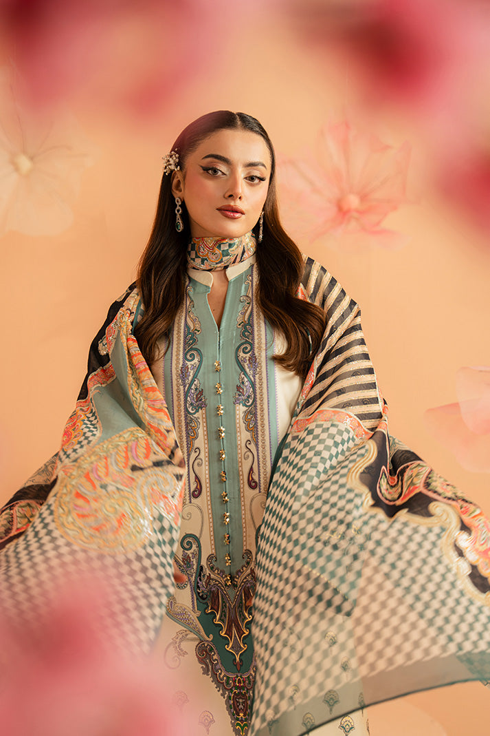 Imrozia Premium | Amelia Printed Silk | SP-150 Verdant Ãlan