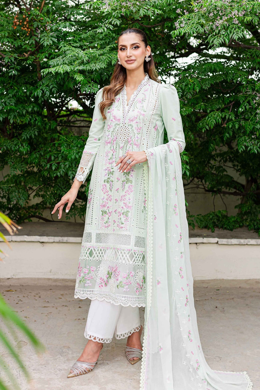 Sable Vogue | Shiree Lawn 24 | Mint Garden - Official Sable Vogue stockist in UK - Sakeena London