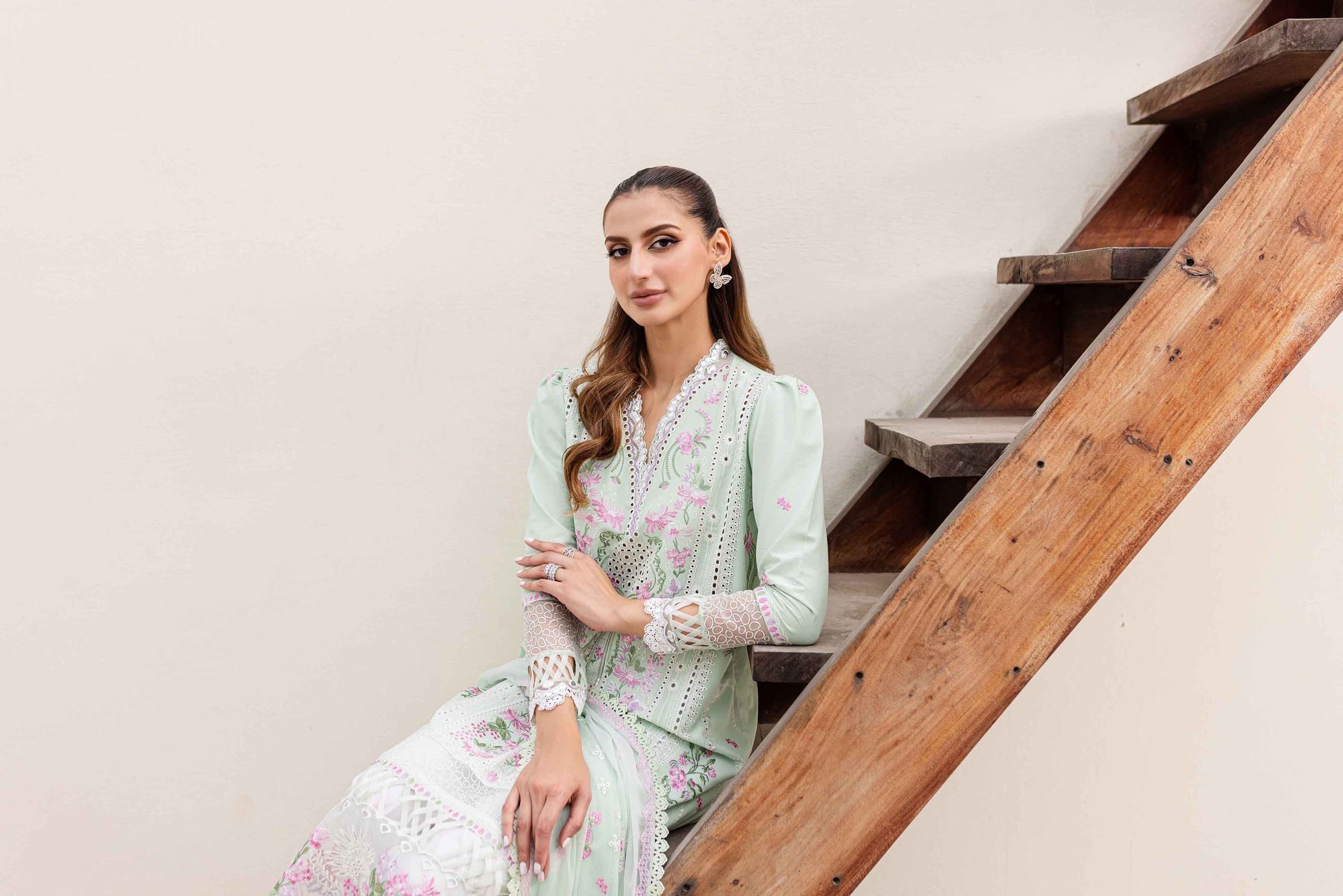 Sable Vogue | Shiree Lawn 24 | Mint Garden - Official Sable Vogue stockist in UK - Sakeena London
