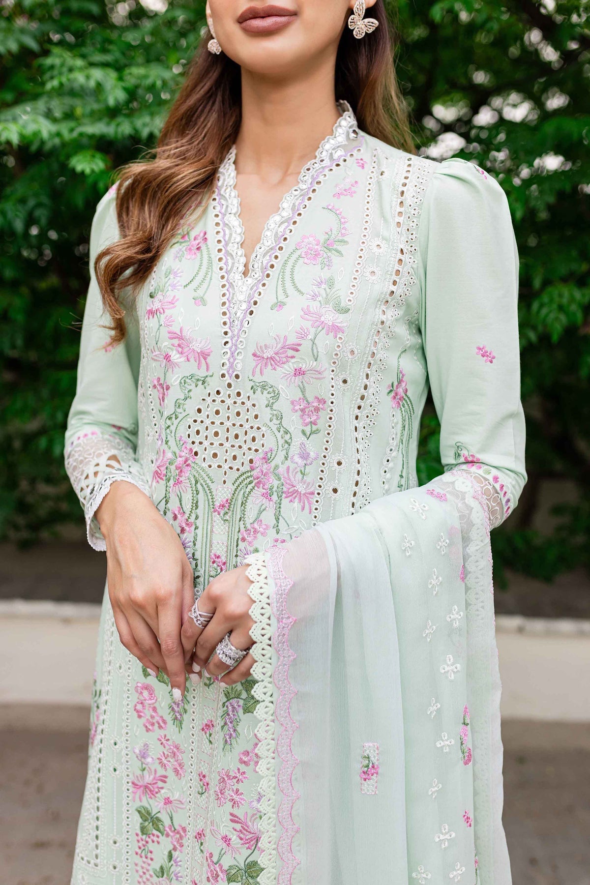 Sable Vogue | Shiree Lawn 24 | Mint Garden - Official Sable Vogue stockist in UK - Sakeena London
