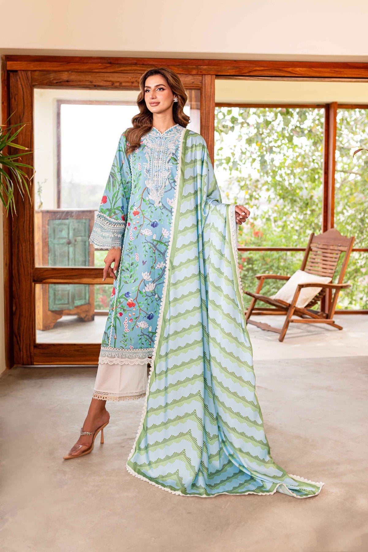 Sable Vogue | Shiree Lawn 24 | Flower Of Paradise - Official Sable Vogue stockist in UK - Sakeena London