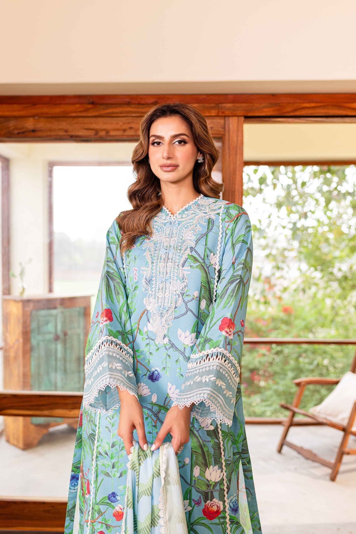 Sable Vogue | Shiree Lawn 24 | Flower Of Paradise - Official Sable Vogue stockist in UK - Sakeena London