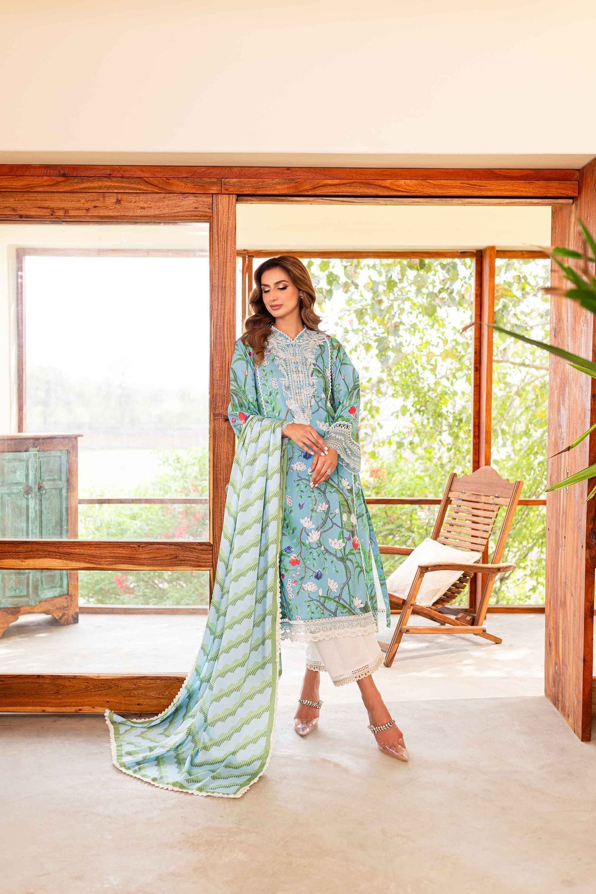 Sable Vogue | Shiree Lawn 24 | Flower Of Paradise - Official Sable Vogue stockist in UK - Sakeena London