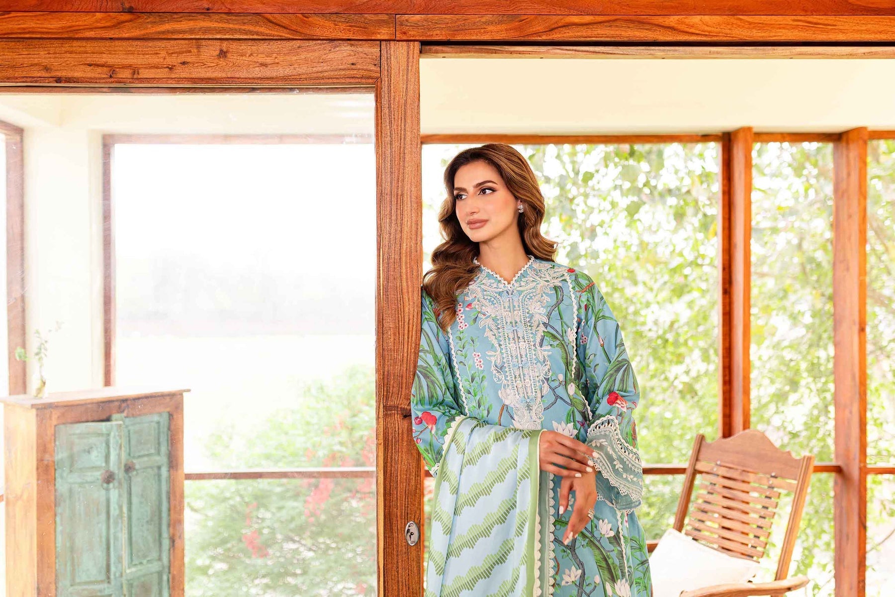 Sable Vogue | Shiree Lawn 24 | Flower Of Paradise - Official Sable Vogue stockist in UK - Sakeena London