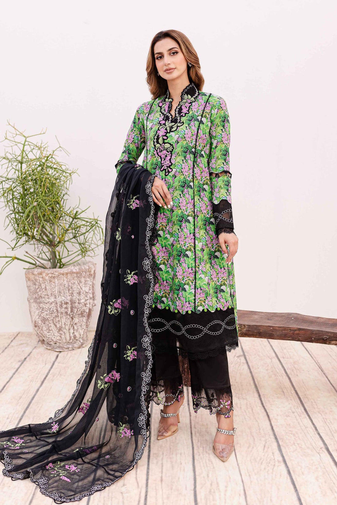 Sable Vogue | Shiree Lawn 24 | Black Iris - Official Sable Vogue stockist in UK - Sakeena London