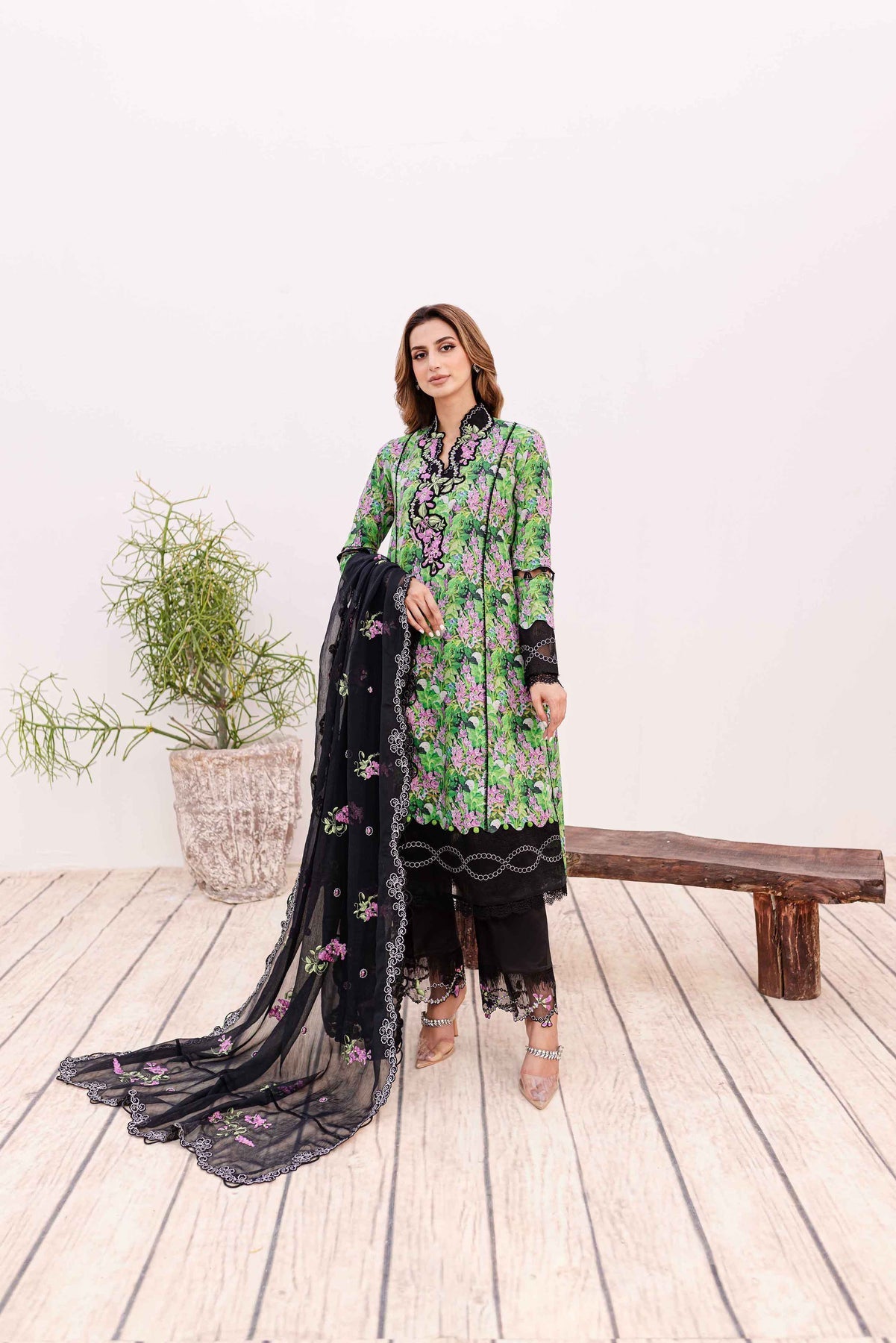 Sable Vogue | Shiree Lawn 24 | Black Iris - Official Sable Vogue stockist in UK - Sakeena London