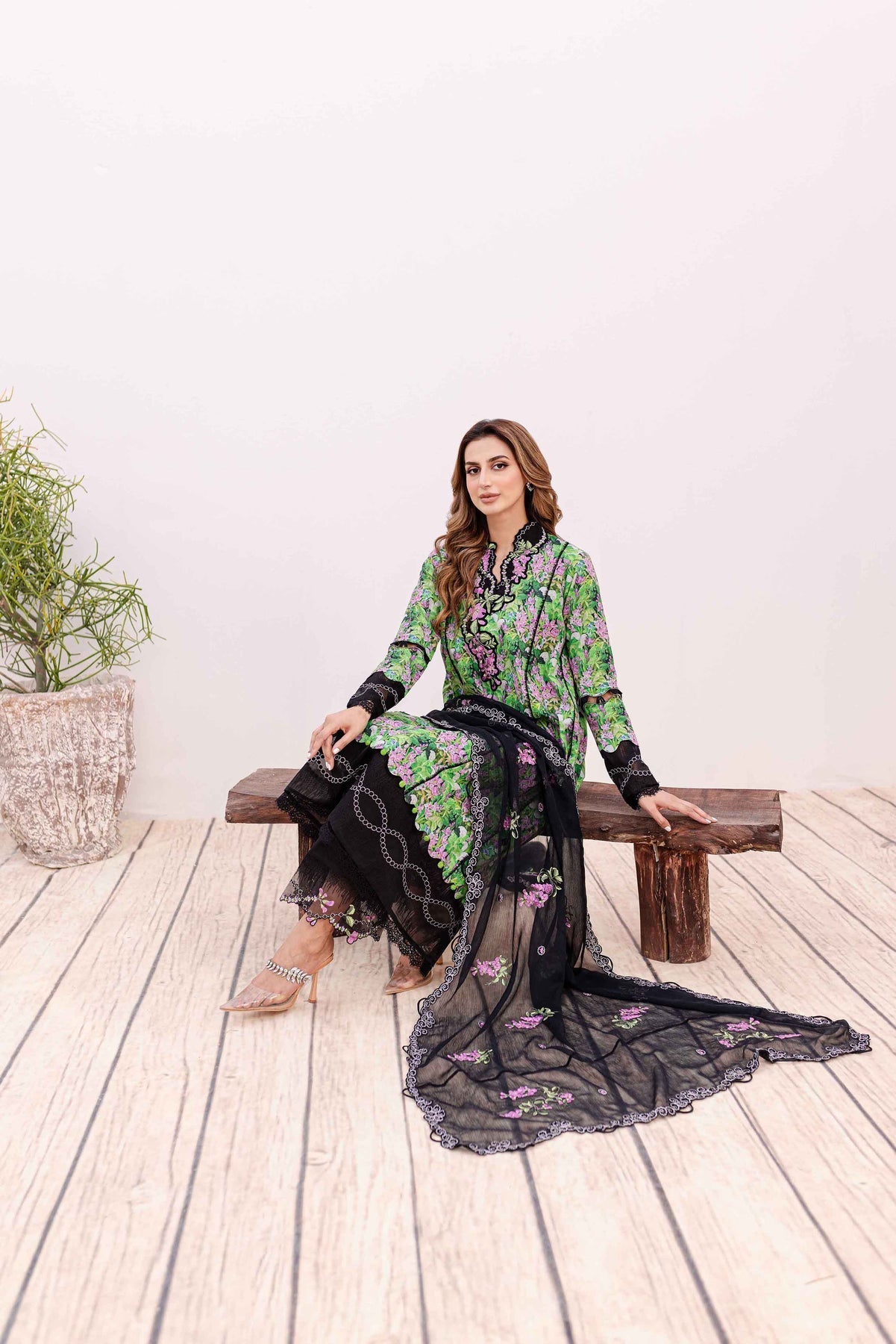 Sable Vogue | Shiree Lawn 24 | Black Iris - Official Sable Vogue stockist in UK - Sakeena London