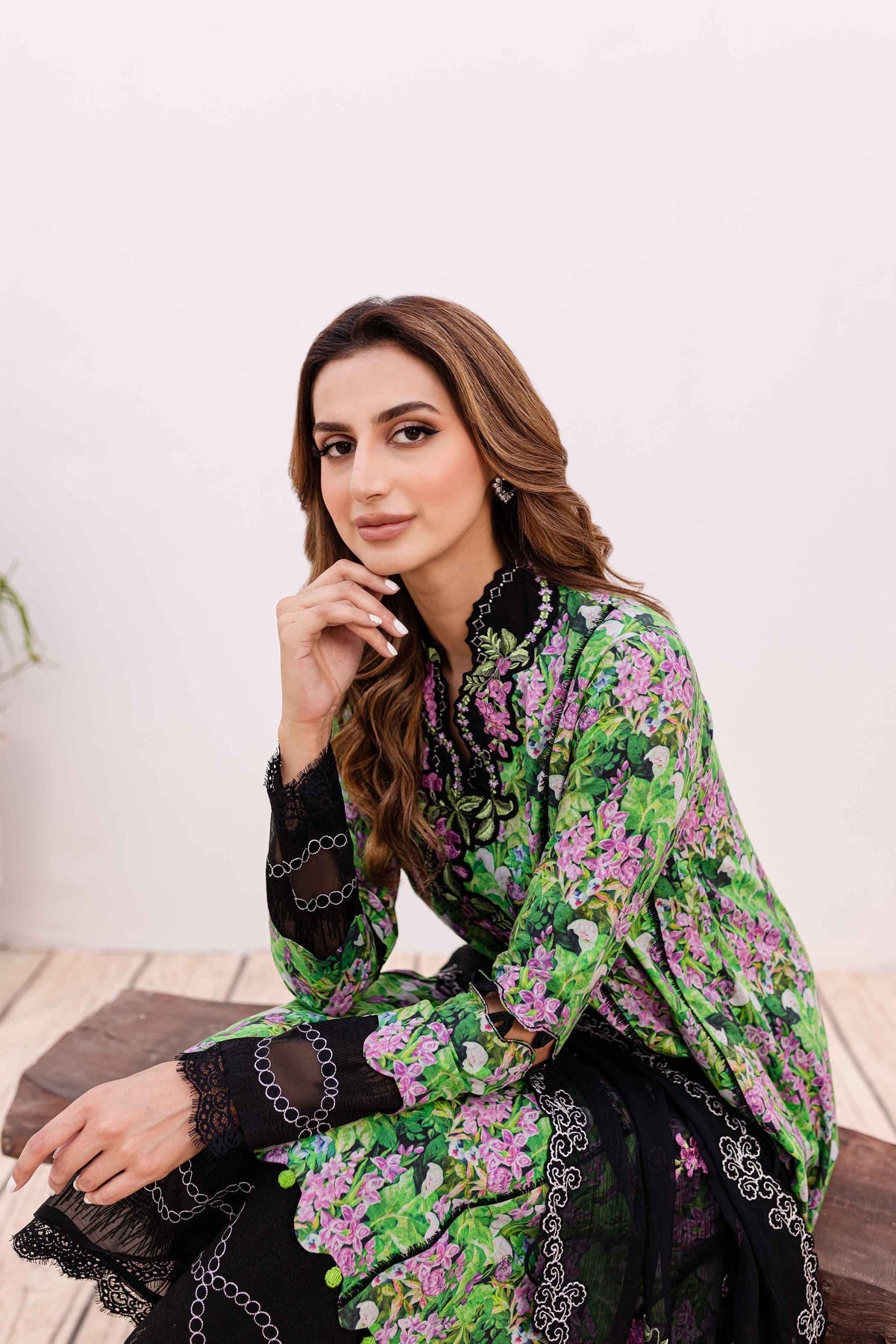 Sable Vogue | Shiree Lawn 24 | Black Iris - Official Sable Vogue stockist in UK - Sakeena London