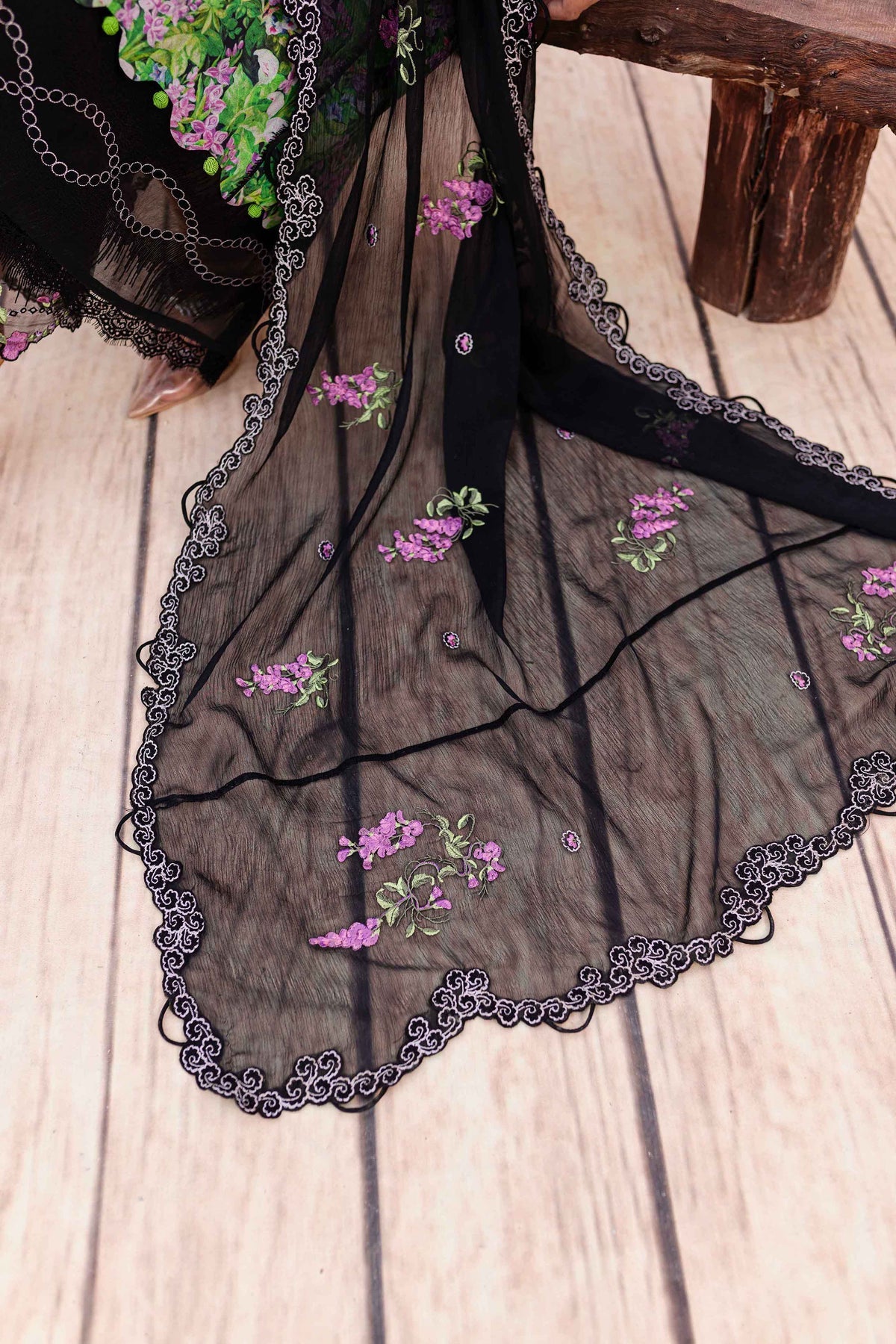 Sable Vogue | Shiree Lawn 24 | Black Iris - Official Sable Vogue stockist in UK - Sakeena London