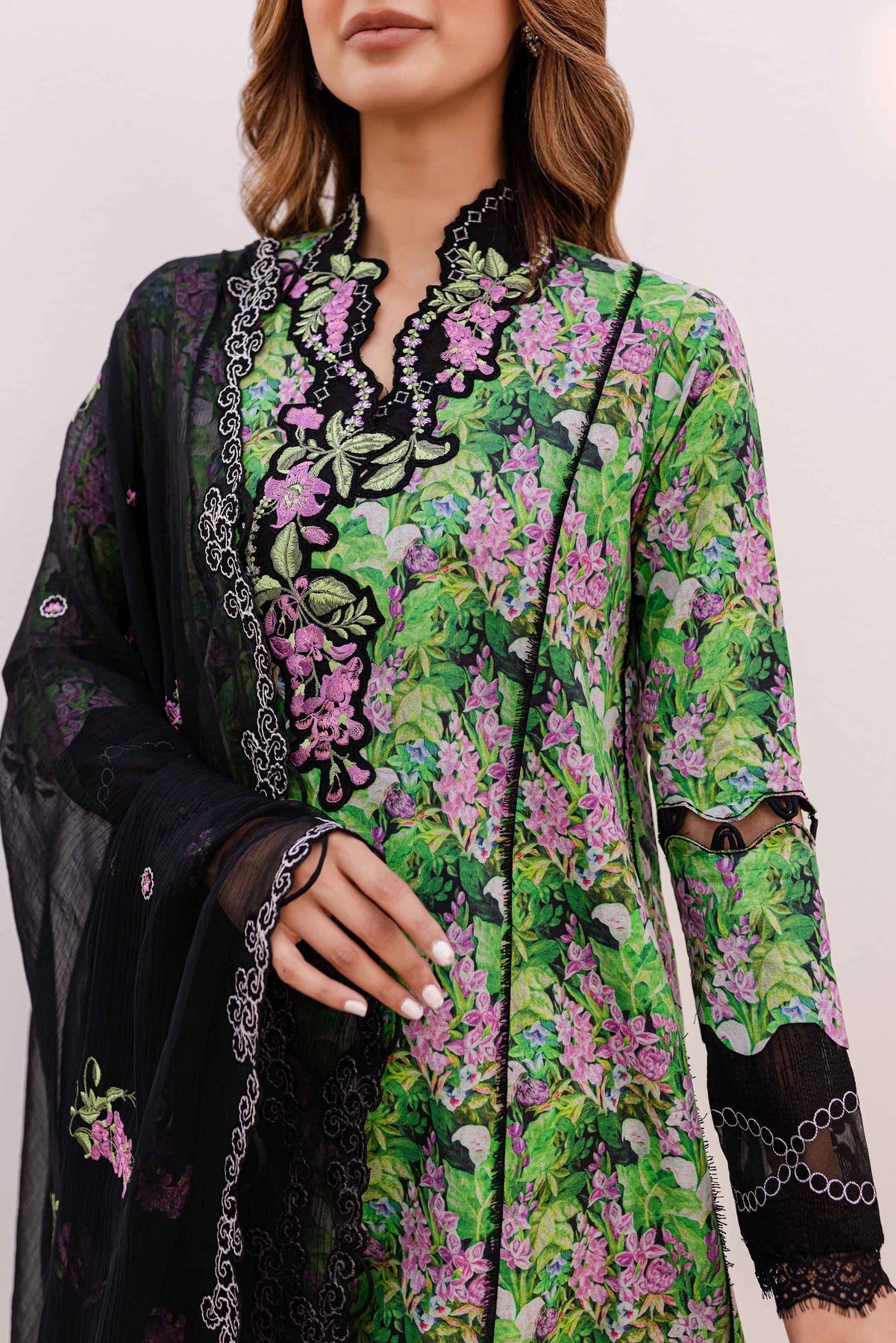 Sable Vogue | Shiree Lawn 24 | Black Iris - Official Sable Vogue stockist in UK - Sakeena London