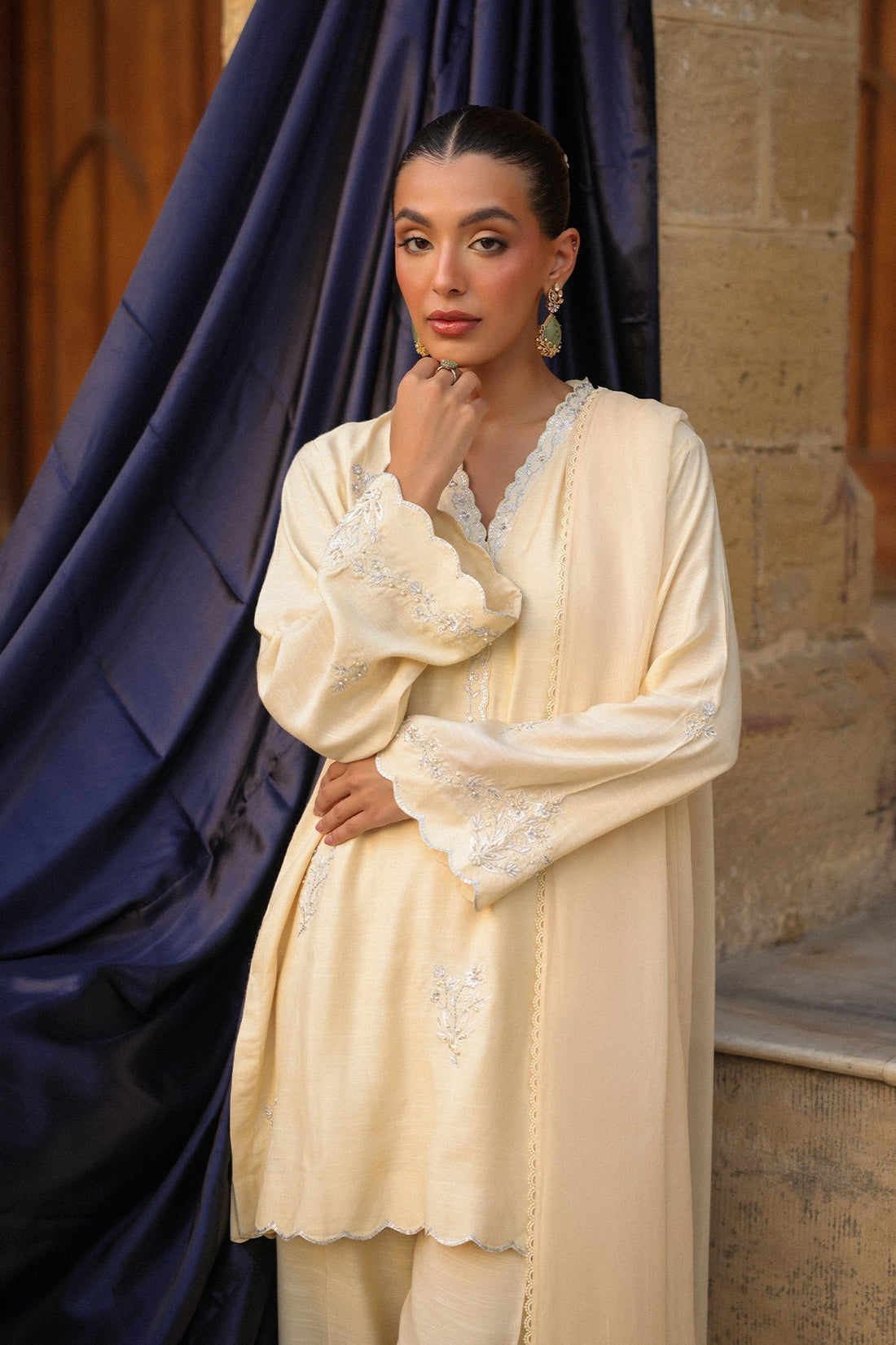 Sahar | Luxury Pret 25 | Butter Bloom - Official Sakeena London stockist in UK - Sakeena London