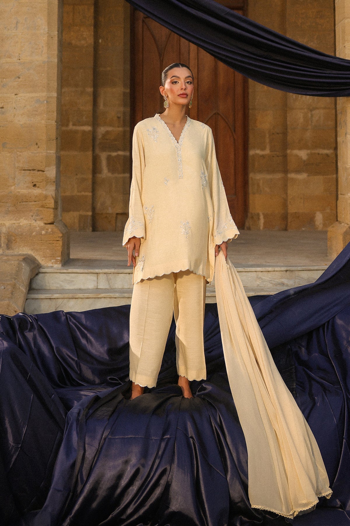 Sahar | Luxury Pret 25 | Butter Bloom - Official Sakeena London stockist in UK - Sakeena London