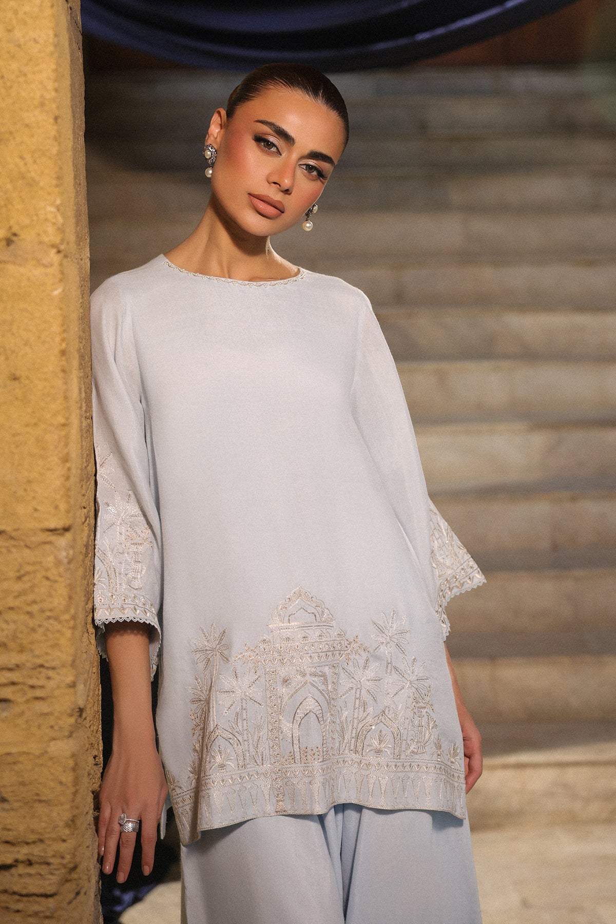 Sahar | Luxury Pret 25 | Misty Blue - Official Sahar stockist in UK - Sakeena London