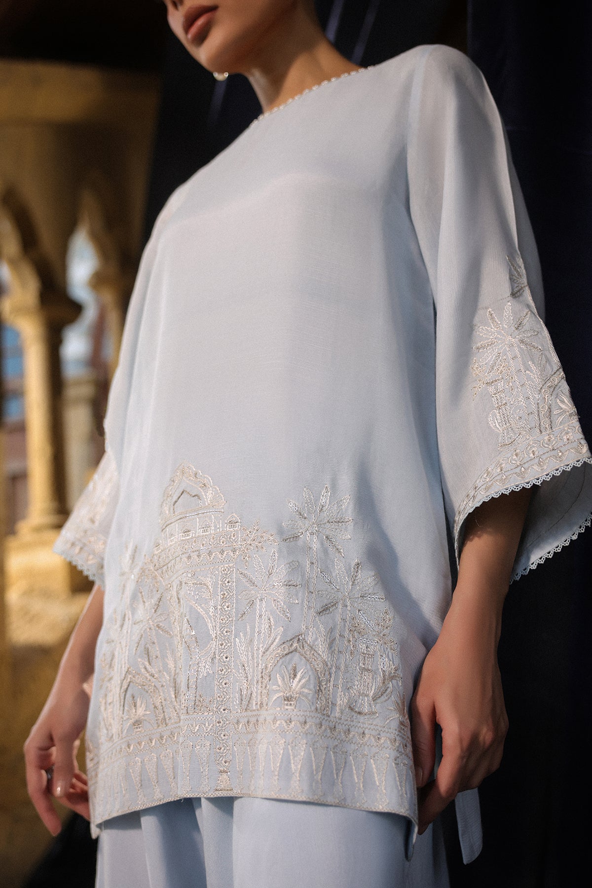 Sahar | Luxury Pret 25 | Misty Blue - Official Sahar stockist in UK - Sakeena London