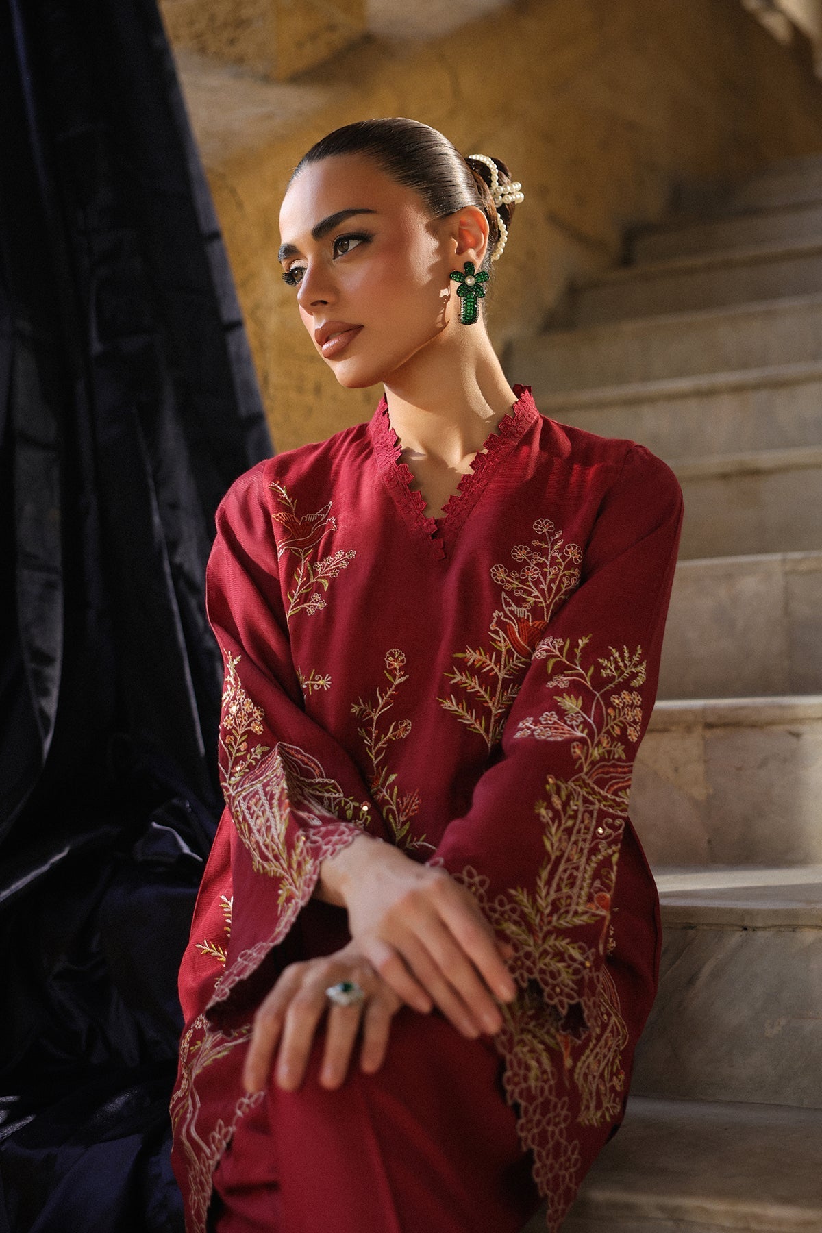 Sahar | Luxury Pret 25 | Ruby Radiance - Official Sahar stockist in UK - Sakeena London