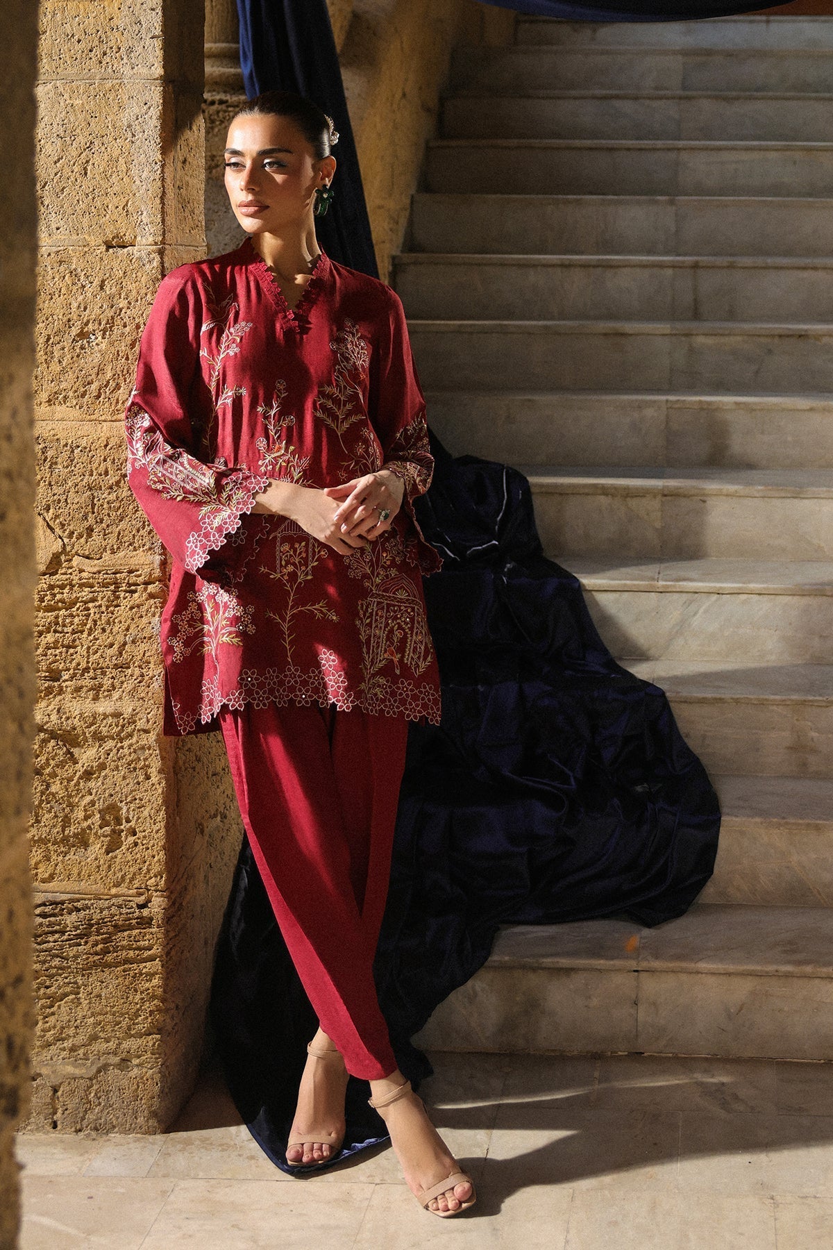 Sahar | Luxury Pret 25 | Ruby Radiance - Official Sahar stockist in UK - Sakeena London