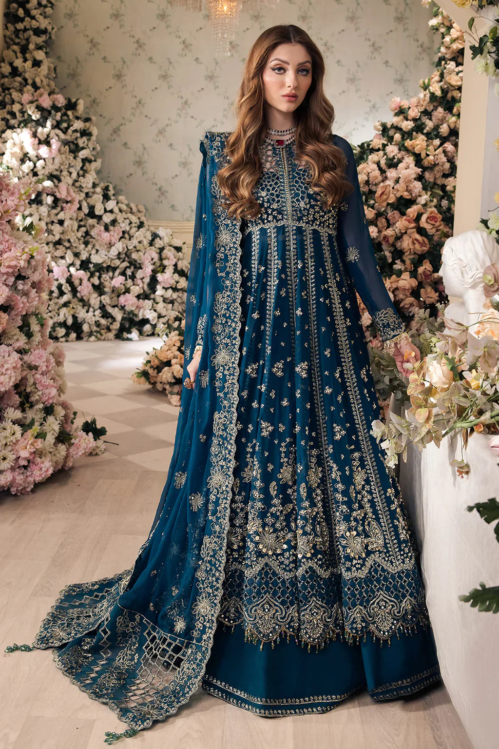 Saad Shaikh | Panache Luxury Chiffon 24 | Yumna - Official Saad Shaikh stockist in UK - Sakeena London