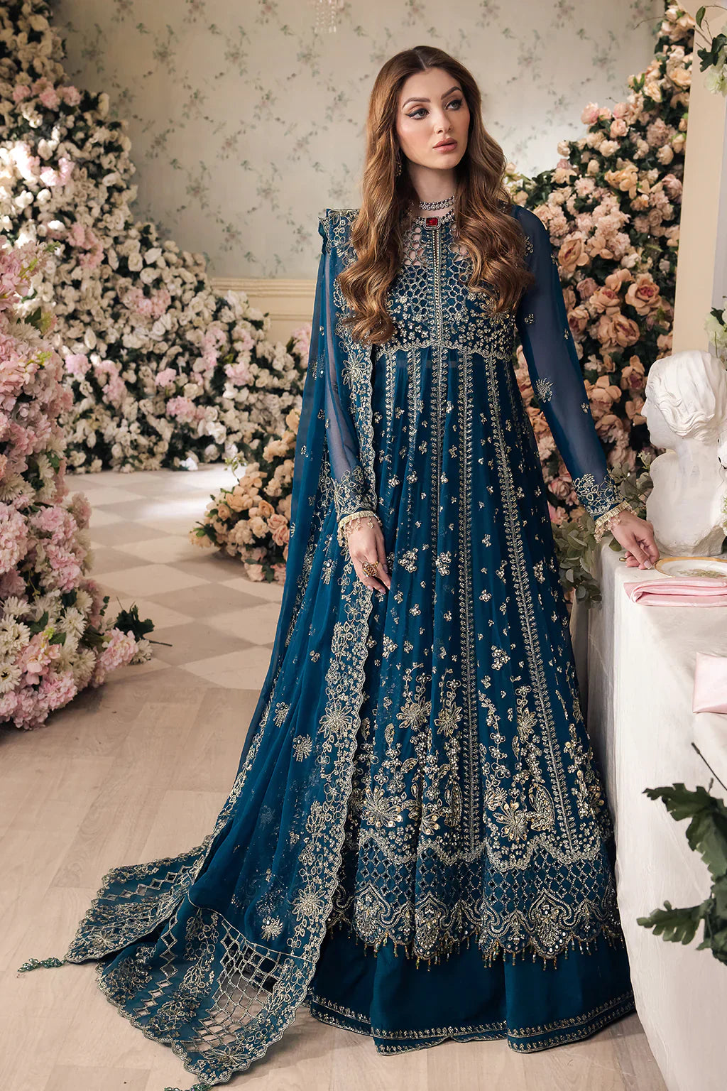 Saad Shaikh | Panache Luxury Chiffon 24 | Yumna - Official Saad Shaikh stockist in UK - Sakeena London
