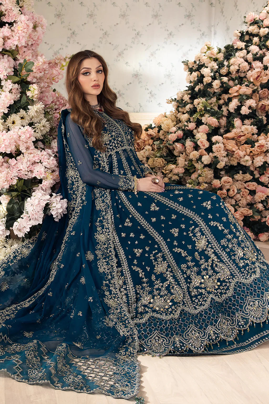 Saad Shaikh | Panache Luxury Chiffon 24 | Yumna - Official Saad Shaikh stockist in UK - Sakeena London