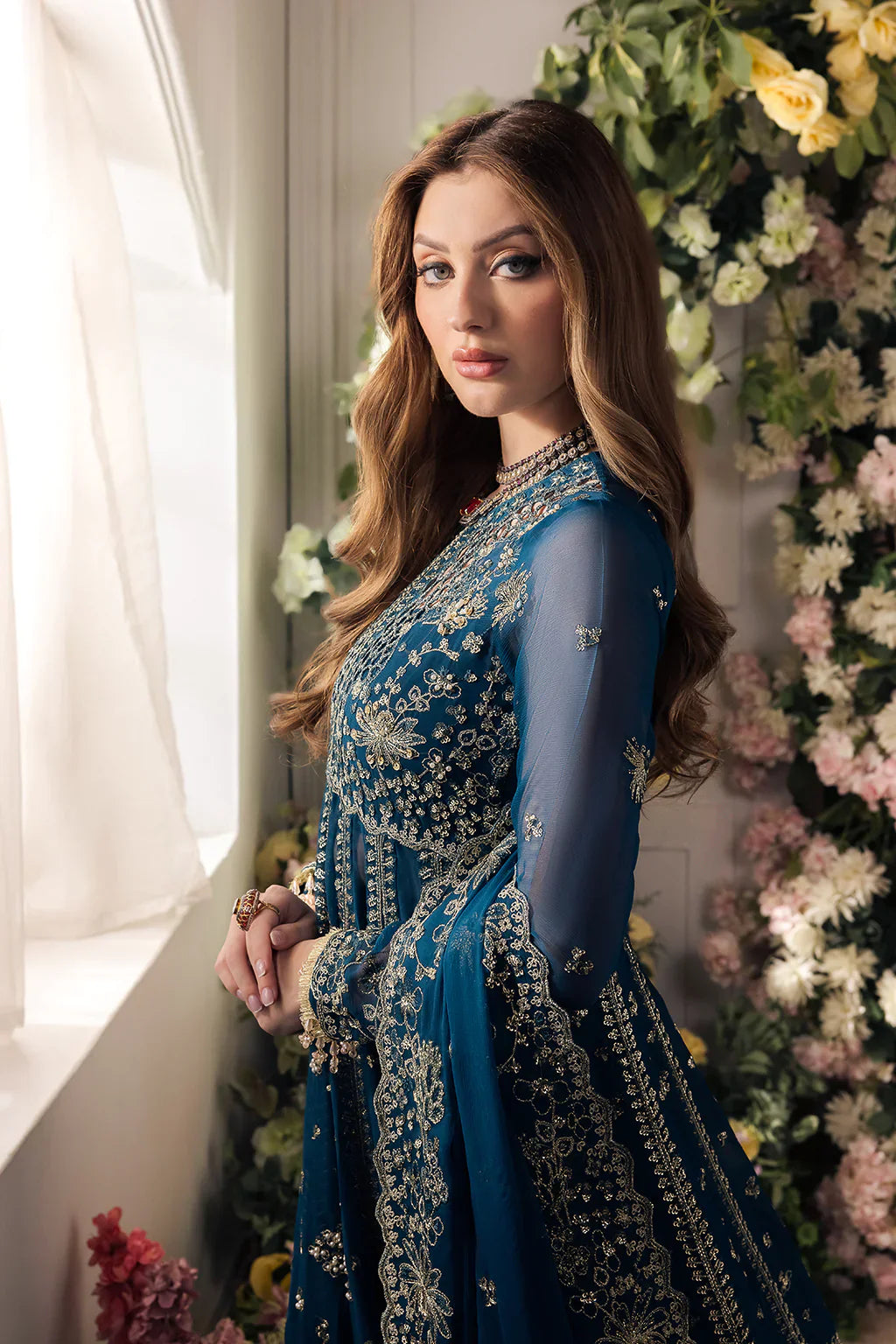 Saad Shaikh | Panache Luxury Chiffon 24 | Yumna - Official Saad Shaikh stockist in UK - Sakeena London