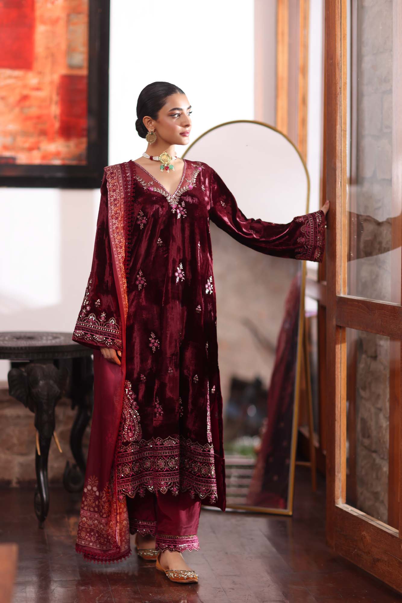 Noor by Saadia Asad | Suzaankari Winter 24 | D10 - Official Noor by Saadia Asad stockist in UK - Sakeena London