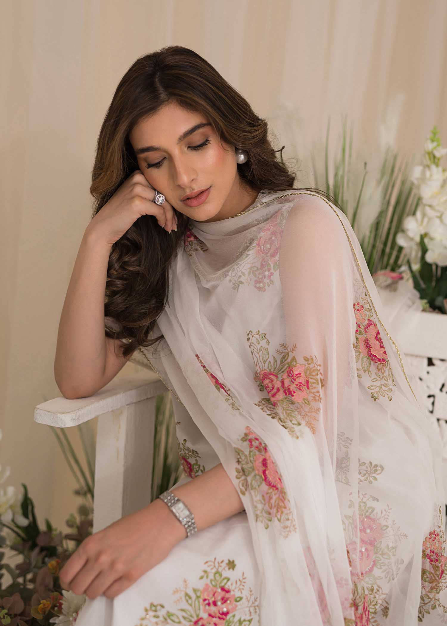 Sadaf Fawad Khan | Lyla Festive Pret | Tea Rose - Official Sadaf Fawad Khan stockist in UK - Sakeena London