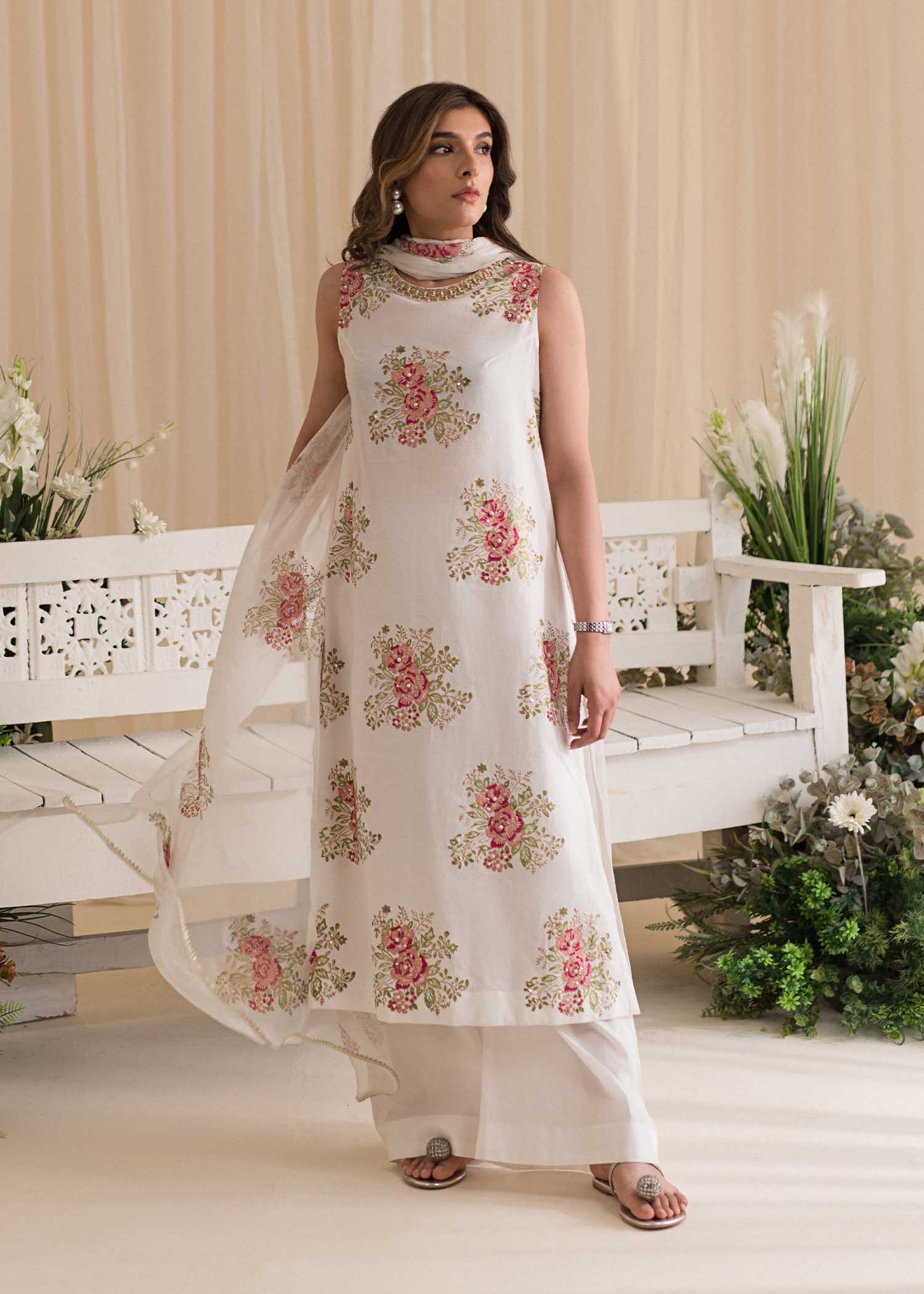 Sadaf Fawad Khan | Lyla Festive Pret | Tea Rose - Official Sadaf Fawad Khan stockist in UK - Sakeena London