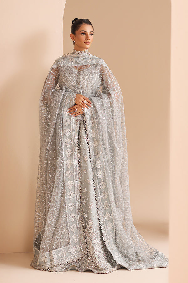 Saffron | Edel Formals Collection 24 | 04 Silver Whisper - Official Saffron stockist in UK - Sakeena London