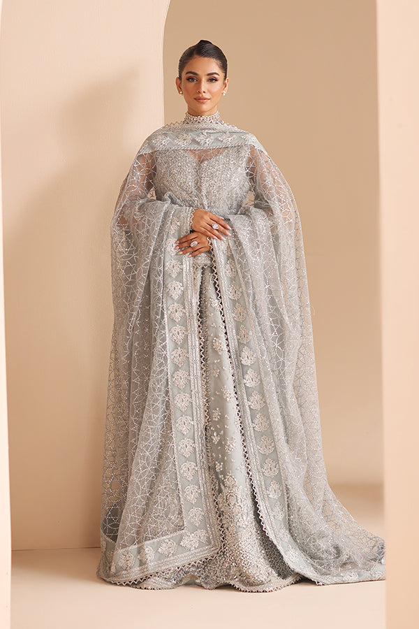 Saffron | Edel Formals Collection 24 | 04 Silver Whisper - Official Saffron stockist in UK - Sakeena London