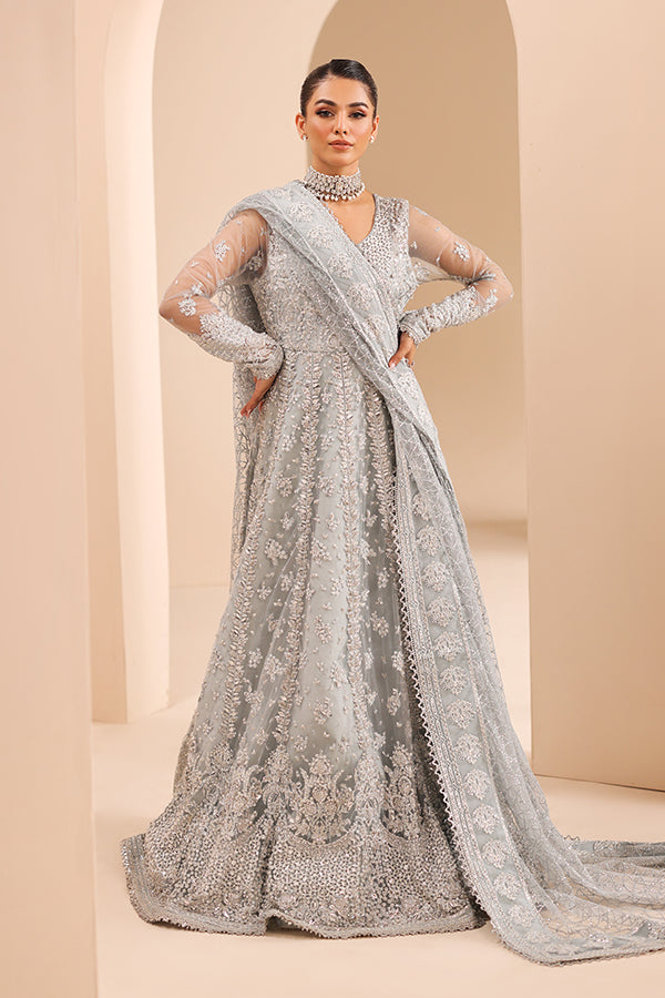 Saffron | Edel Formals Collection 24 | 04 Silver Whisper - Official Saffron stockist in UK - Sakeena London