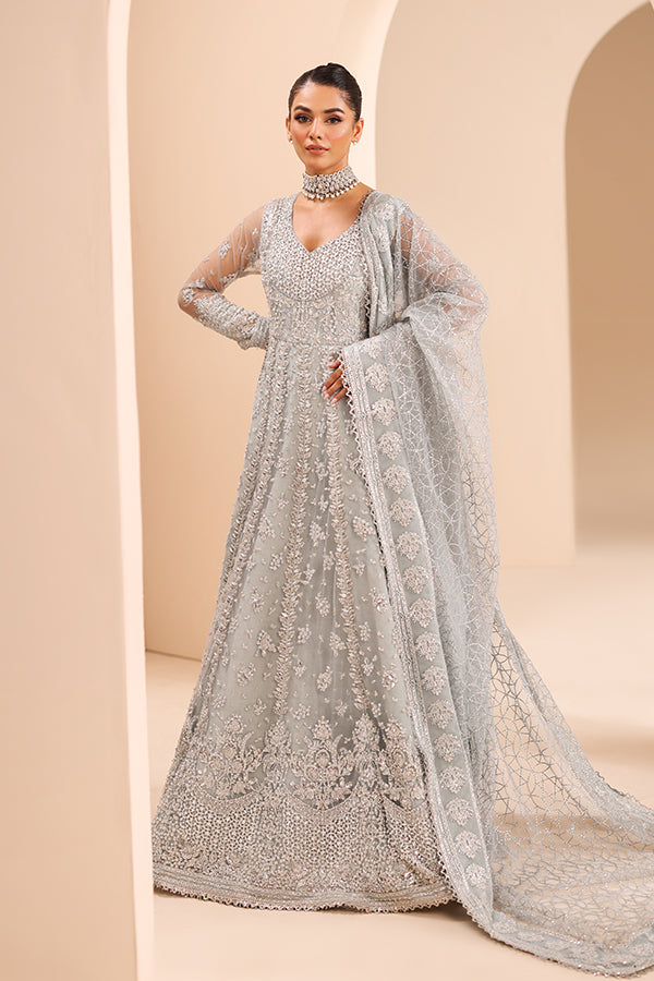 Saffron | Edel Formals Collection 24 | 04 Silver Whisper - Official Saffron stockist in UK - Sakeena London