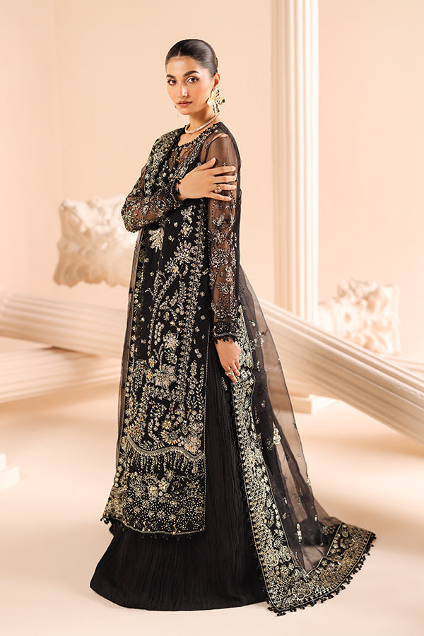 Saffron | Edel Formals Collection 24 | 08 Noir Dewdrop - Official Saffron stockist in UK - Sakeena London
