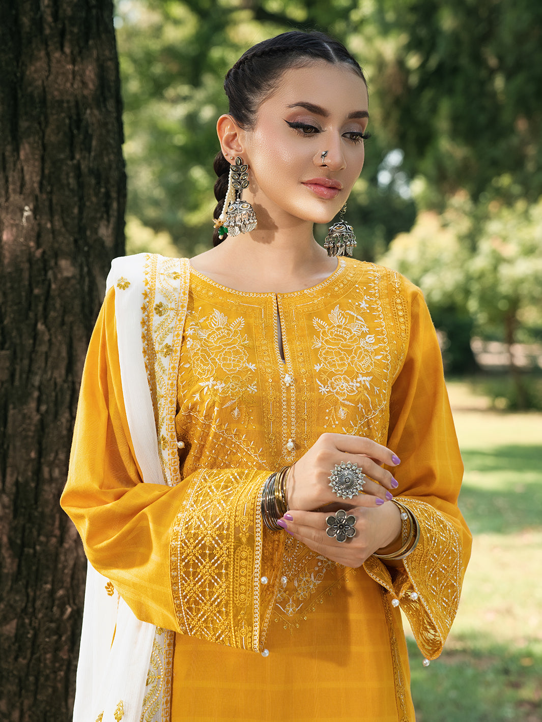 Hemstitch | The Garden Lawn | Saffron Petal - Official Hemstitch stockist in UK - Sakeena London