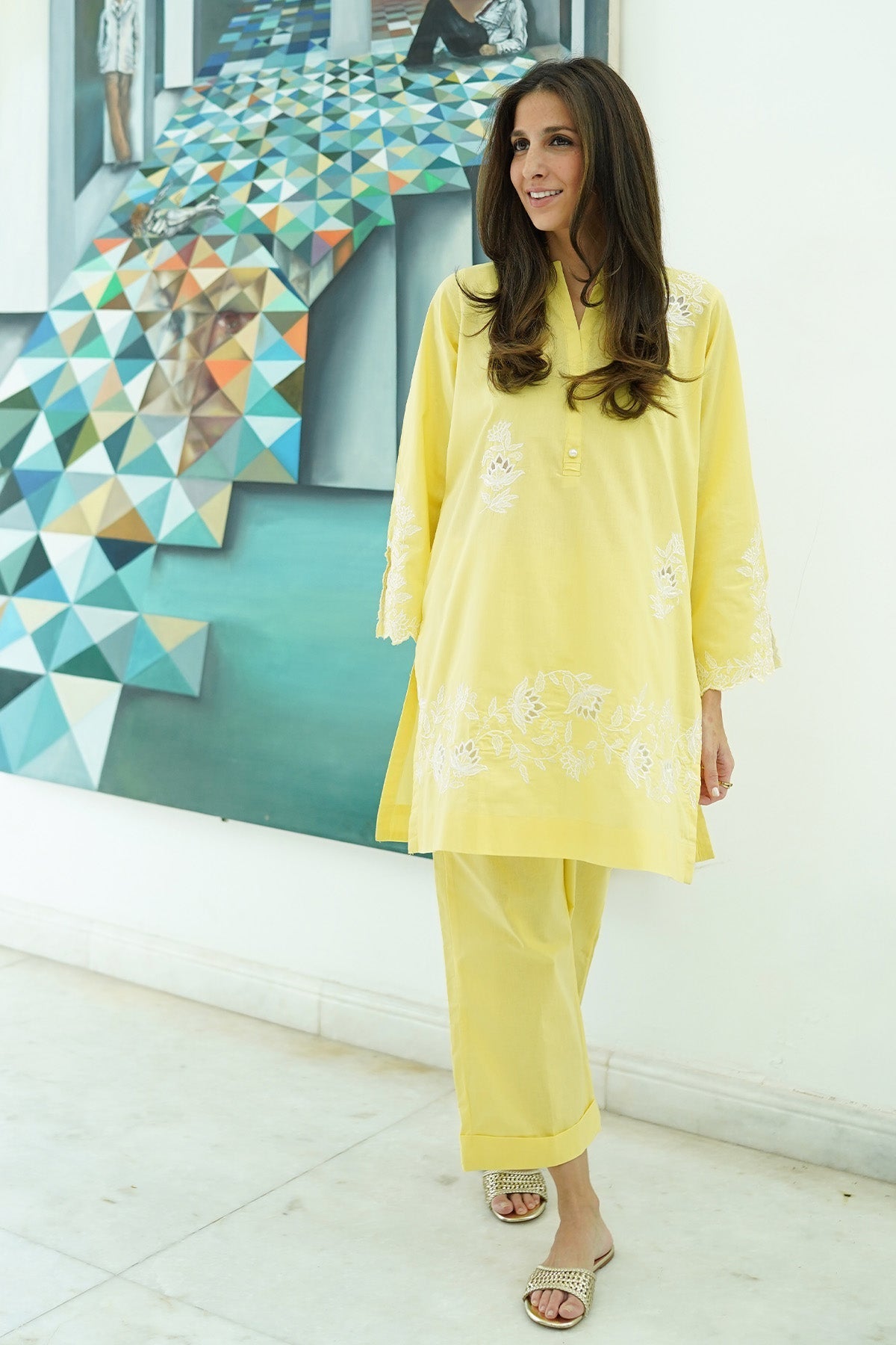 Sahar | Co Ord Sets | Yellow Meringue - Official Sahar stockist in UK - Sakeena London