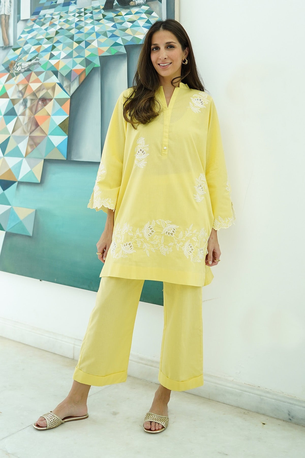 Sahar | Co Ord Sets | Yellow Meringue - Official Sahar stockist in UK - Sakeena London