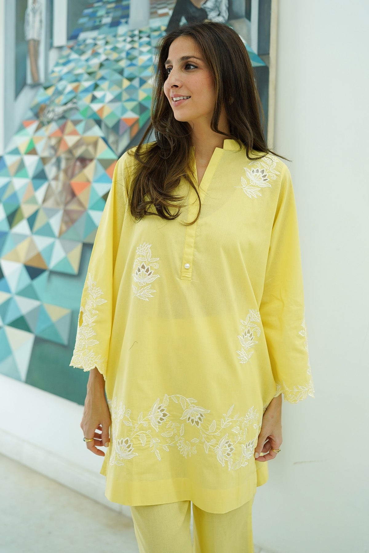 Sahar | Co Ord Sets | Yellow Meringue - Official Sahar stockist in UK - Sakeena London