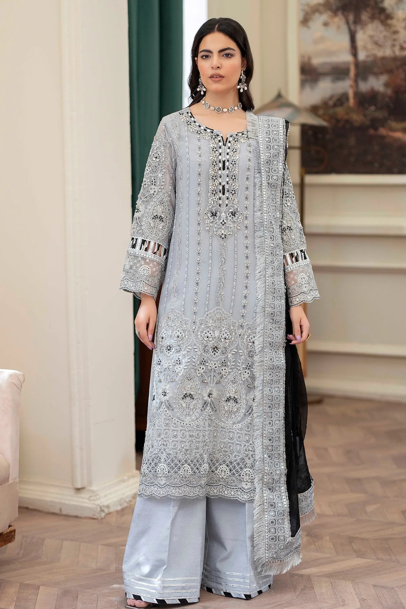 Adans Libas | Saleeqa Chiffon 25 | SALEEQA 7517 - Official Adans Libas stockist in UK - Sakeena London