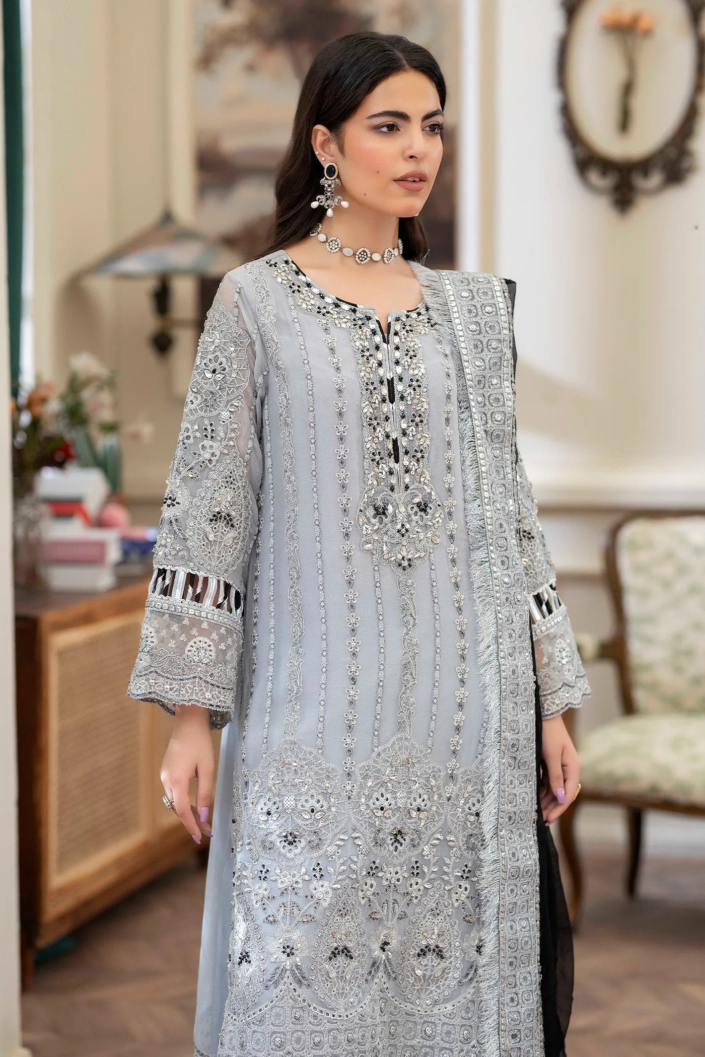 Adans Libas | Saleeqa Chiffon 25 | SALEEQA 7517 - Official Adans Libas stockist in UK - Sakeena London