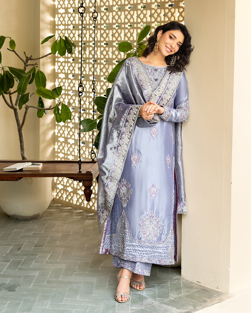 Mushq | Sunehri Lama Silk | Samiya