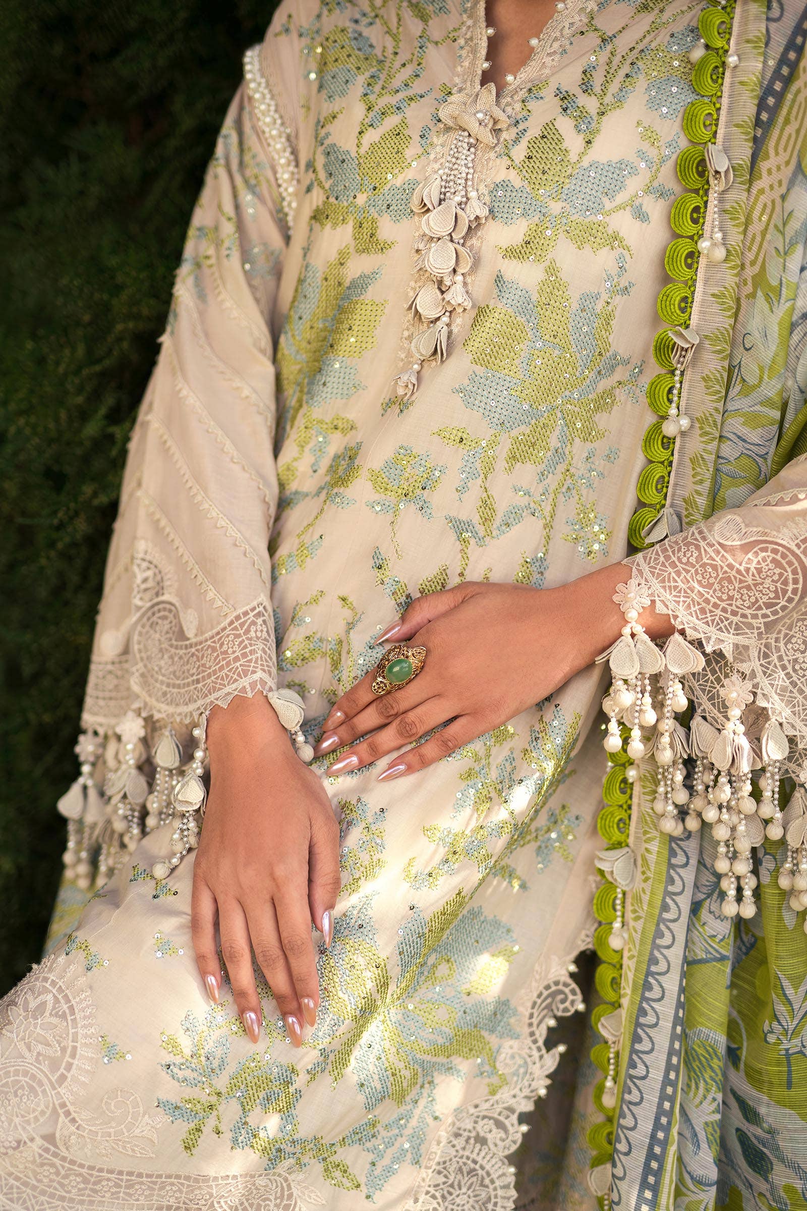 Sana Safinaz | Luxury Collection 24 | L241-008A-3CV - Official Sana Safinaz stockist in UK - Sakeena London